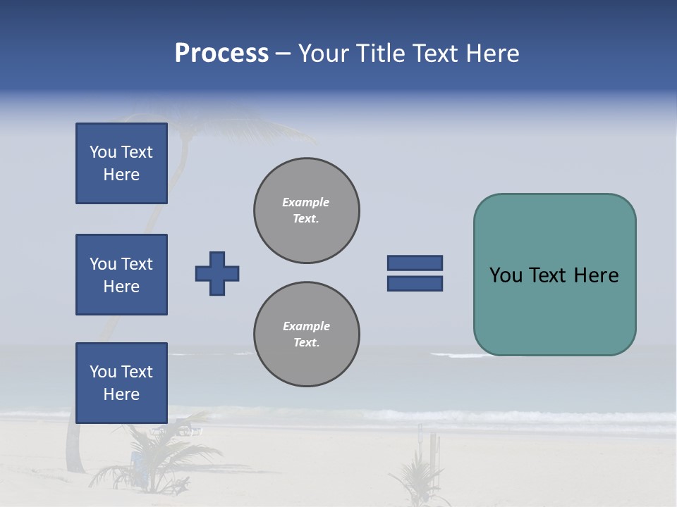 A Palm Tree On A Beach With The Ocean In The Background PowerPoint Template