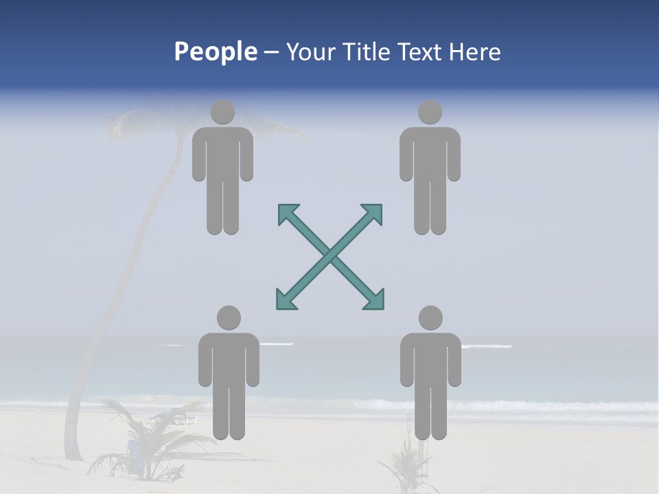 A Palm Tree On A Beach With The Ocean In The Background PowerPoint Template