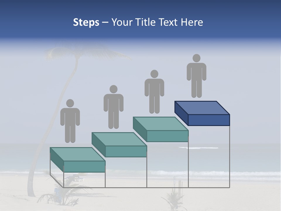 A Palm Tree On A Beach With The Ocean In The Background PowerPoint Template