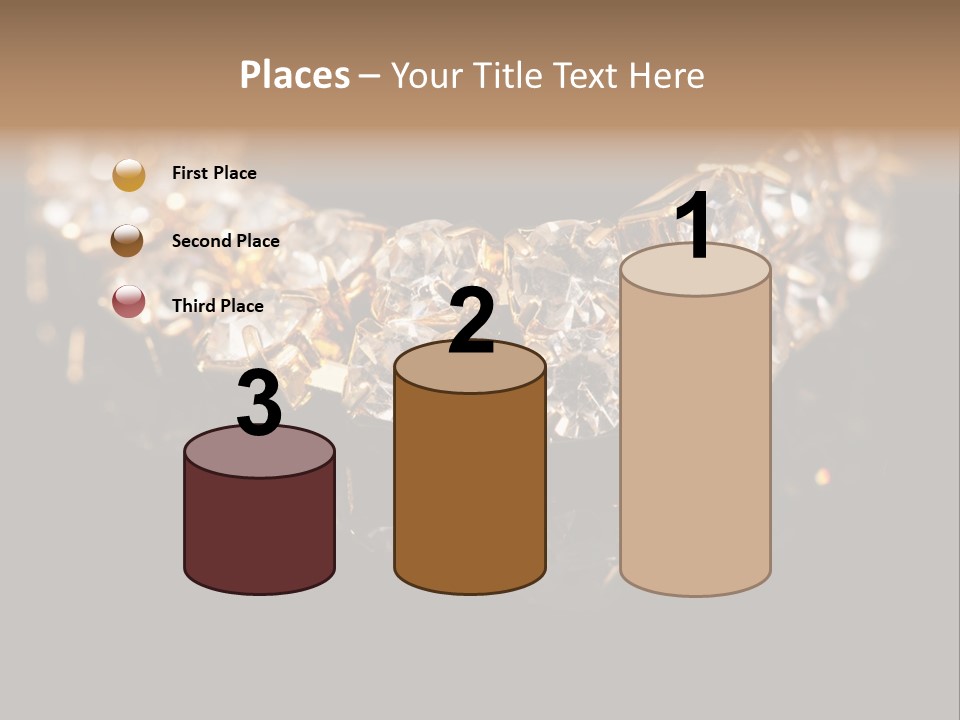 Precious Heart Gold PowerPoint Template