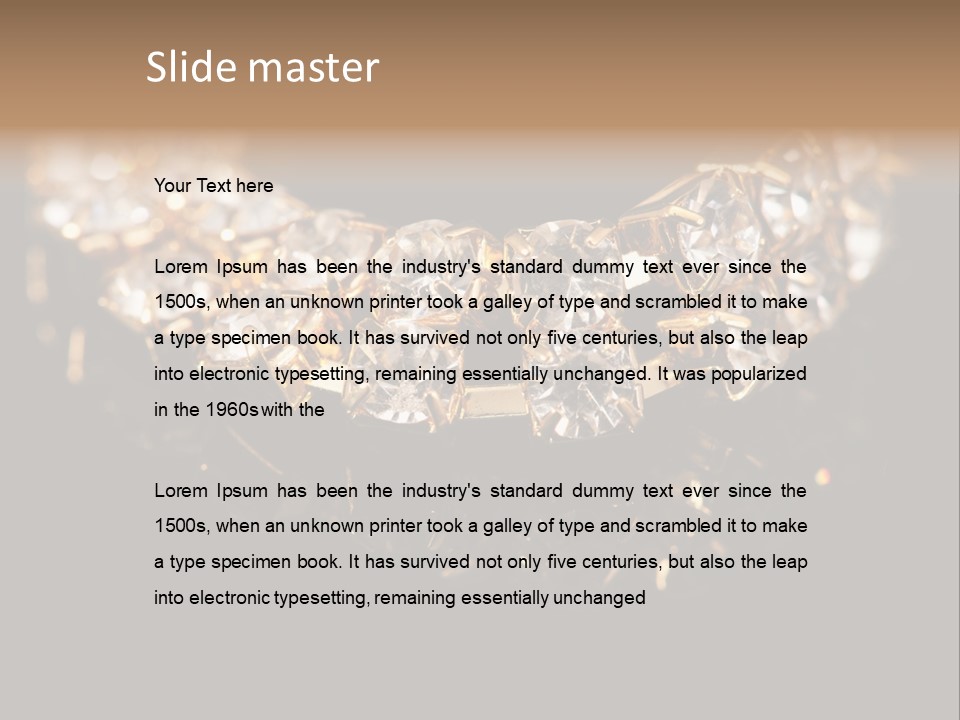 Precious Heart Gold PowerPoint Template