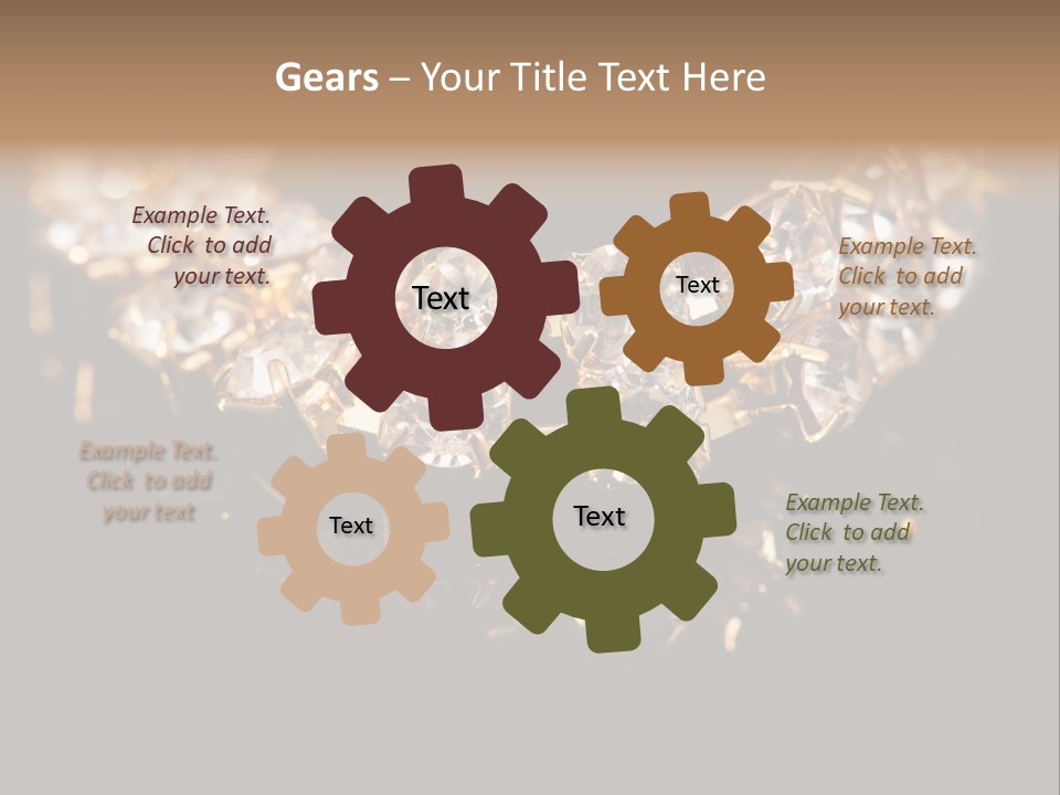 Precious Heart Gold PowerPoint Template