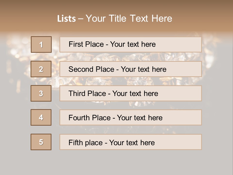Precious Heart Gold PowerPoint Template