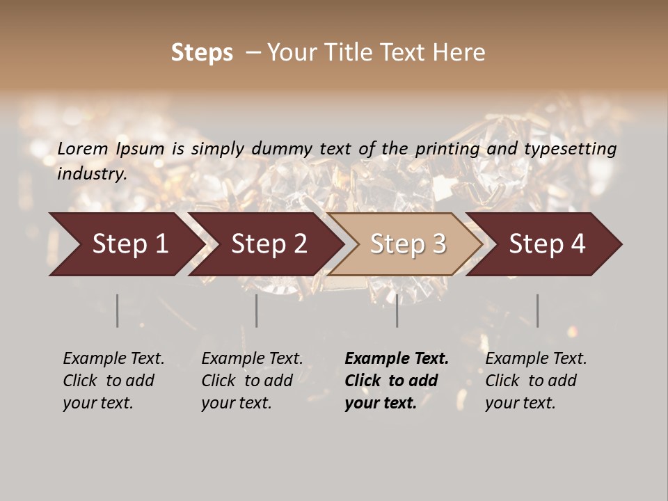 Precious Heart Gold PowerPoint Template