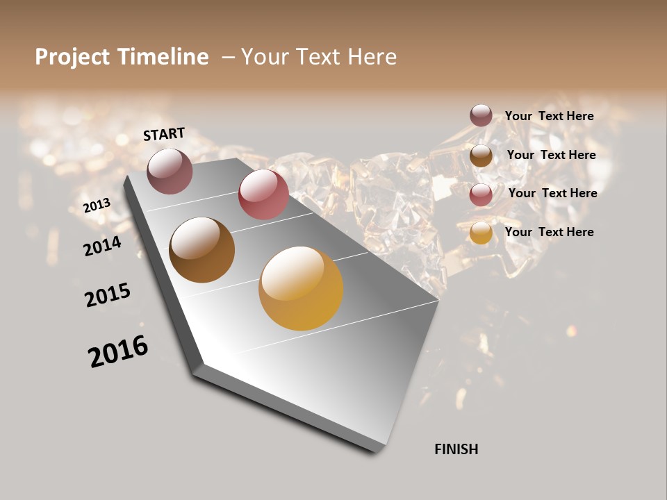 Precious Heart Gold PowerPoint Template
