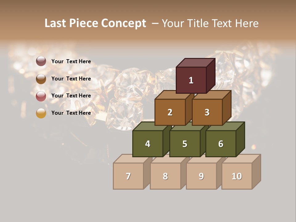 Precious Heart Gold PowerPoint Template