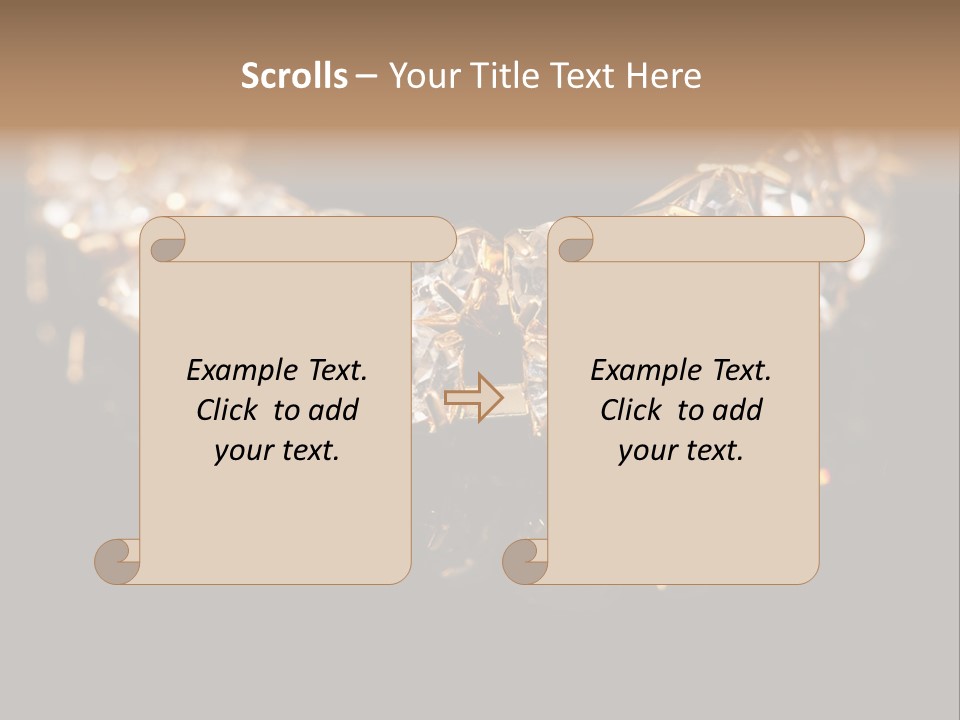 Precious Heart Gold PowerPoint Template
