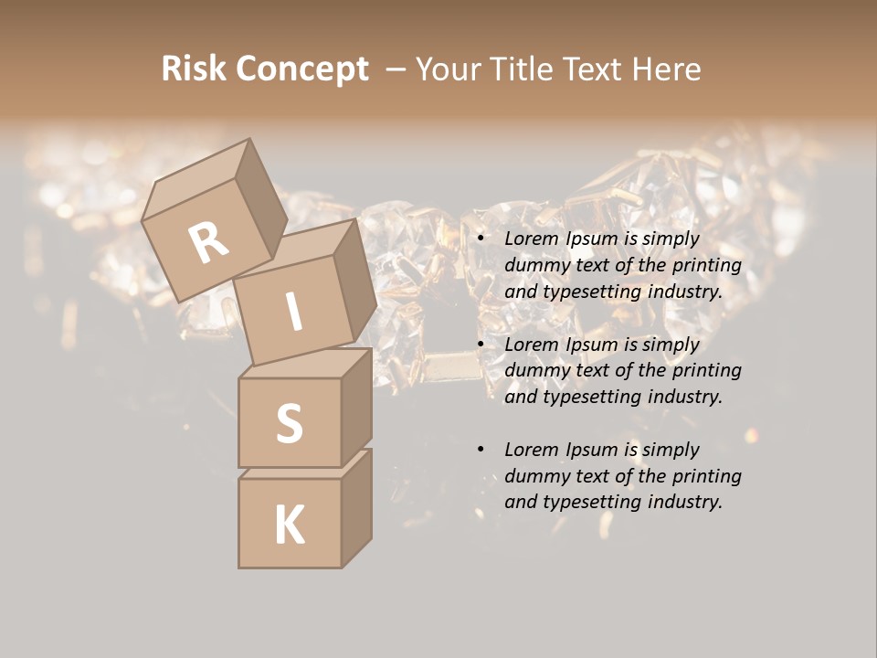 Precious Heart Gold PowerPoint Template