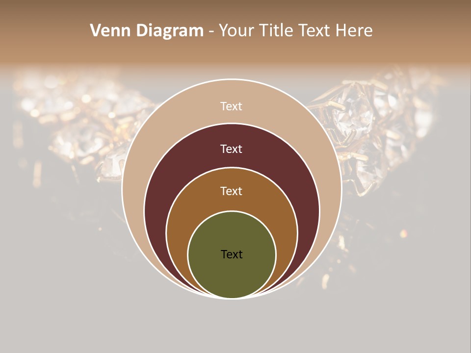 Precious Heart Gold PowerPoint Template