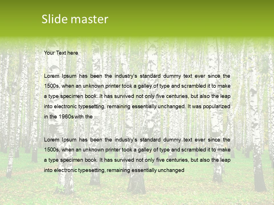 Shade Scene Grove PowerPoint Template
