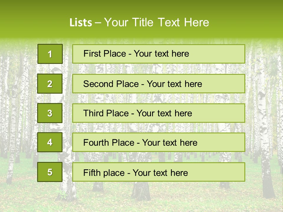 Shade Scene Grove PowerPoint Template