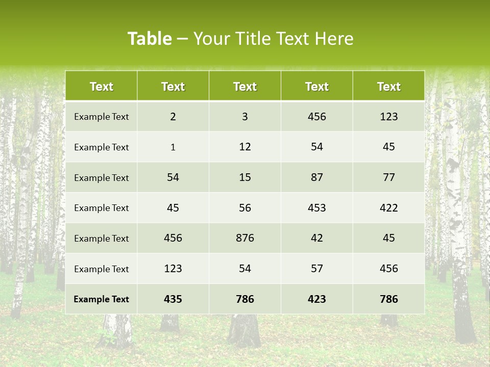 Shade Scene Grove PowerPoint Template