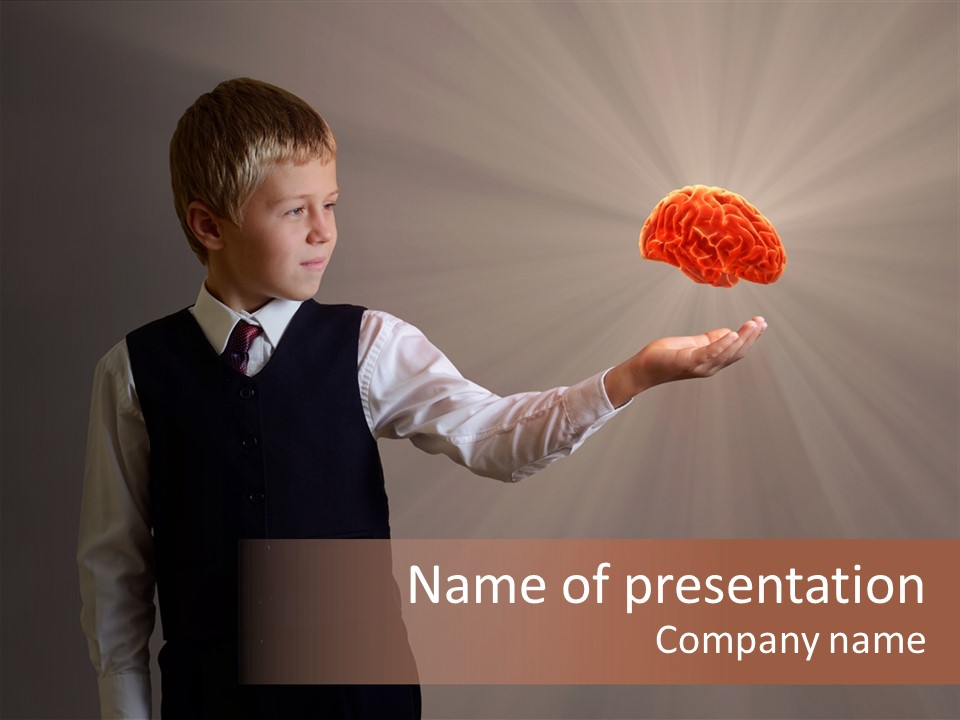 Red Study Human PowerPoint Template