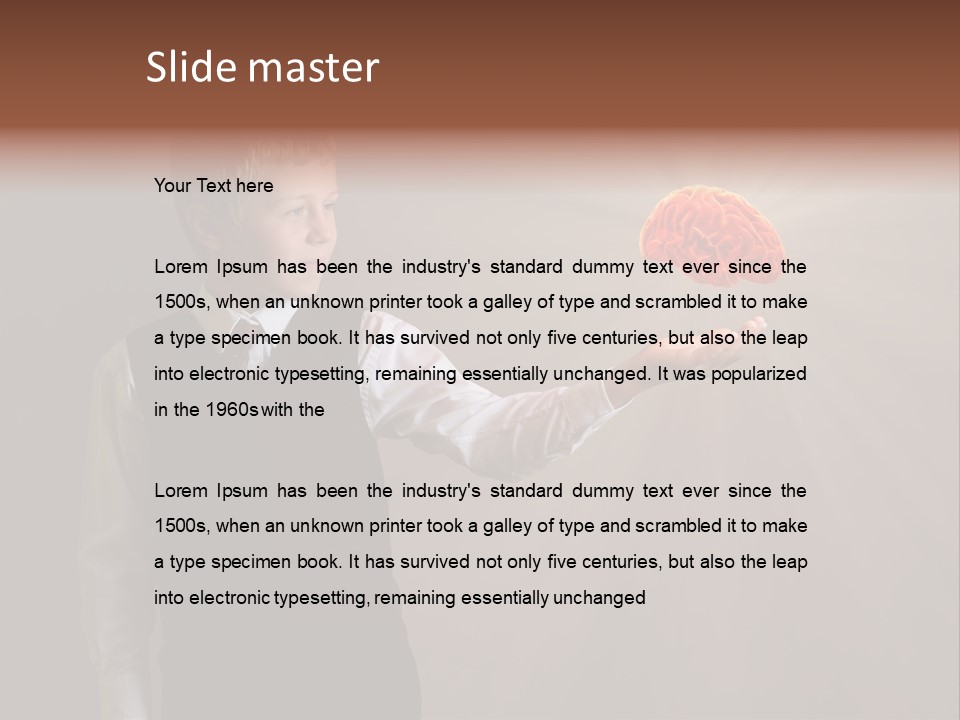 Red Study Human PowerPoint Template