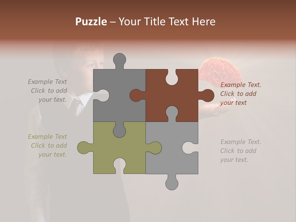 Red Study Human PowerPoint Template