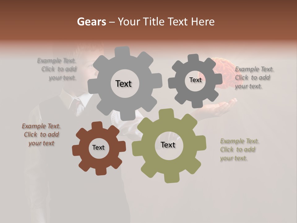 Red Study Human PowerPoint Template