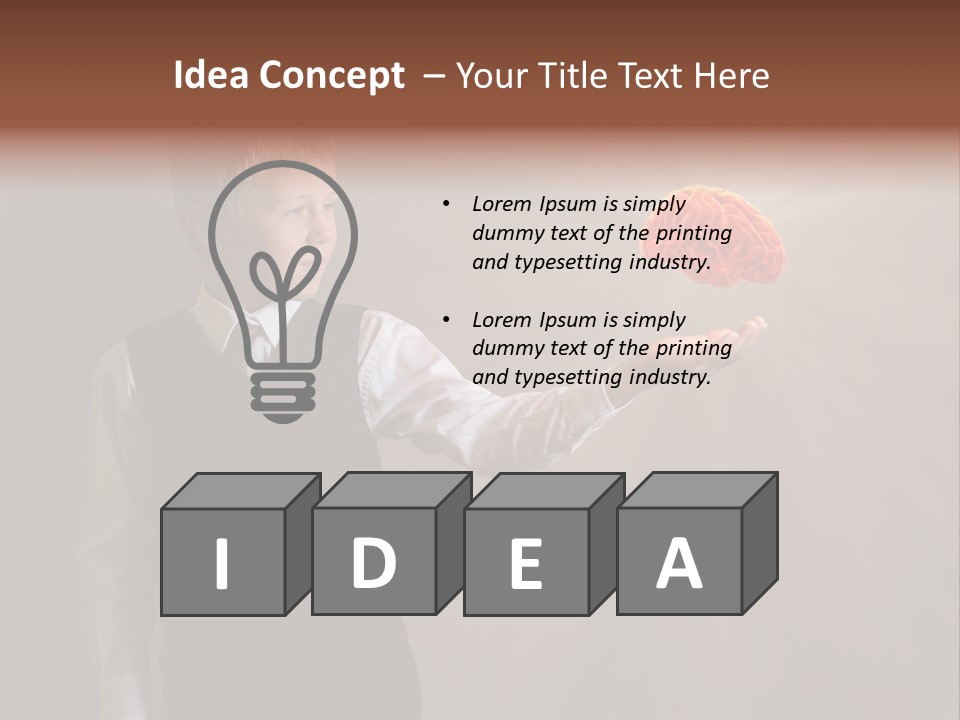 Red Study Human PowerPoint Template