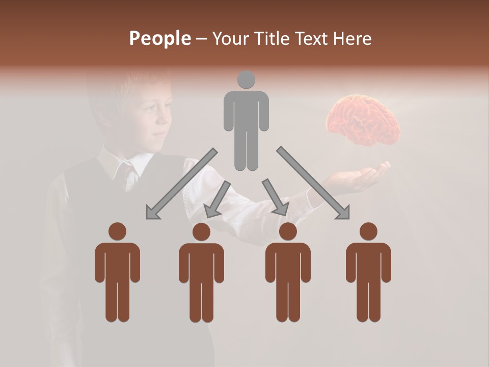 Red Study Human PowerPoint Template