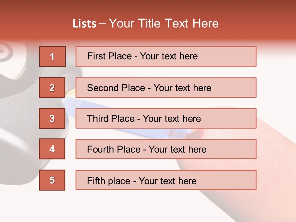 Caucasian Skin Glucometer PowerPoint Template