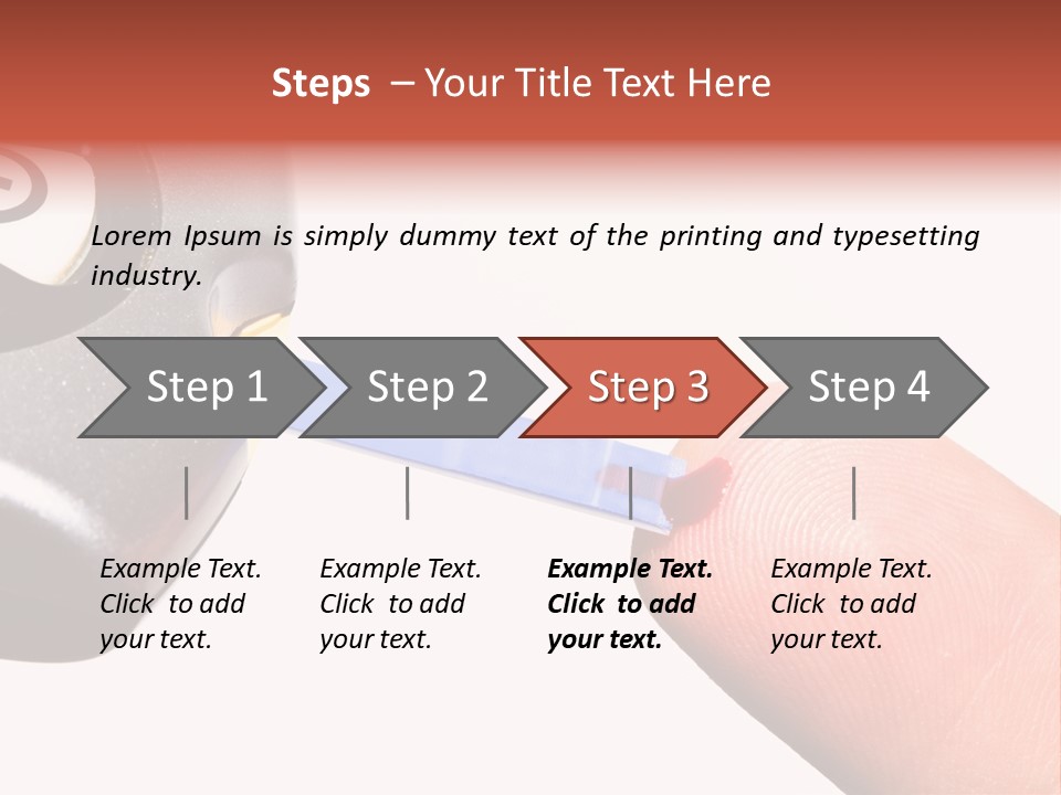 Caucasian Skin Glucometer PowerPoint Template
