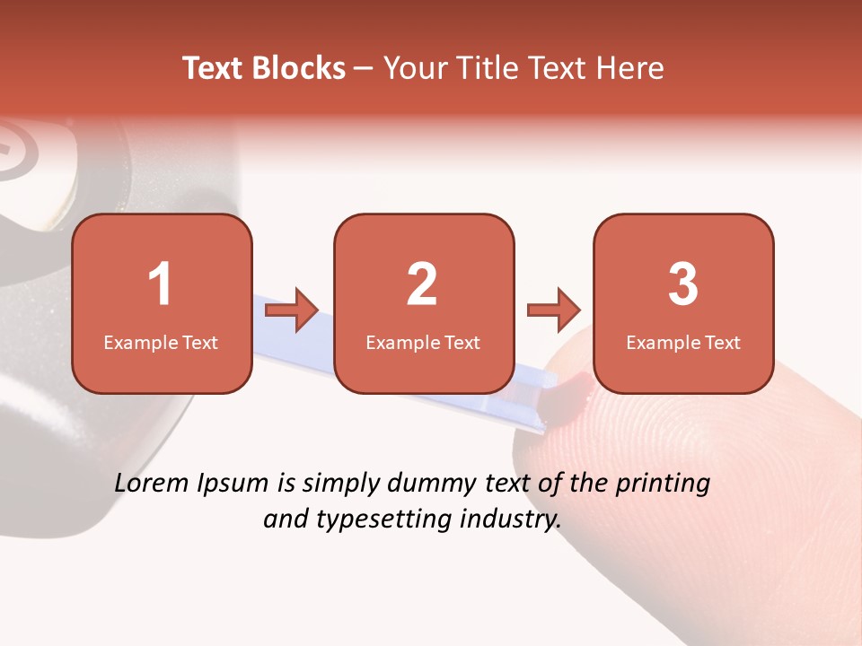 Caucasian Skin Glucometer PowerPoint Template