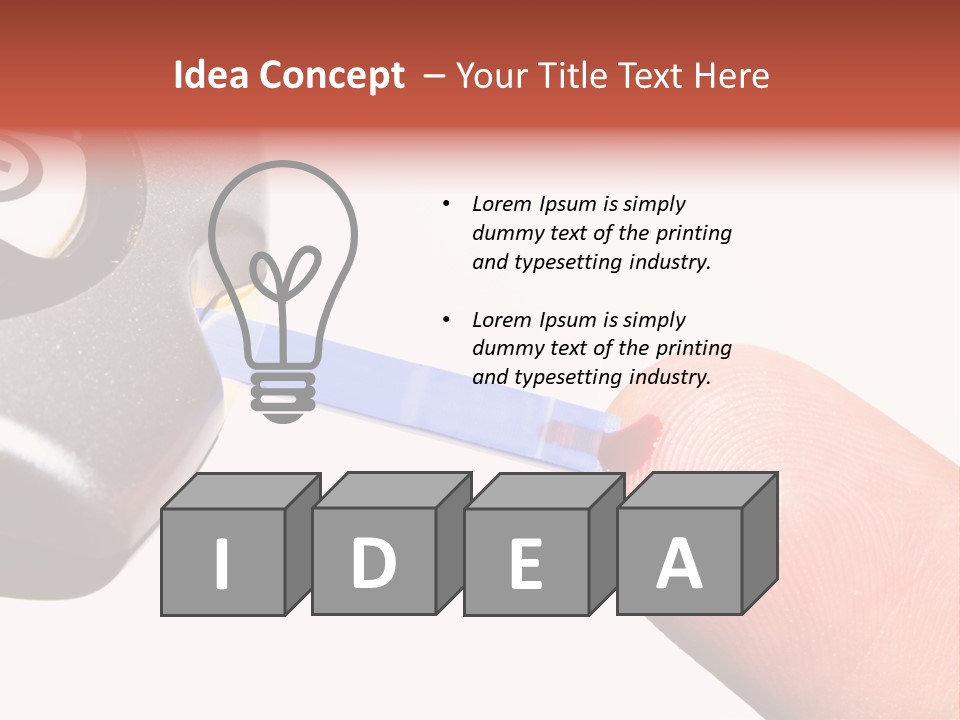 Caucasian Skin Glucometer PowerPoint Template