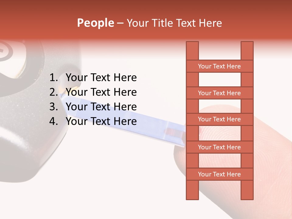 Caucasian Skin Glucometer PowerPoint Template