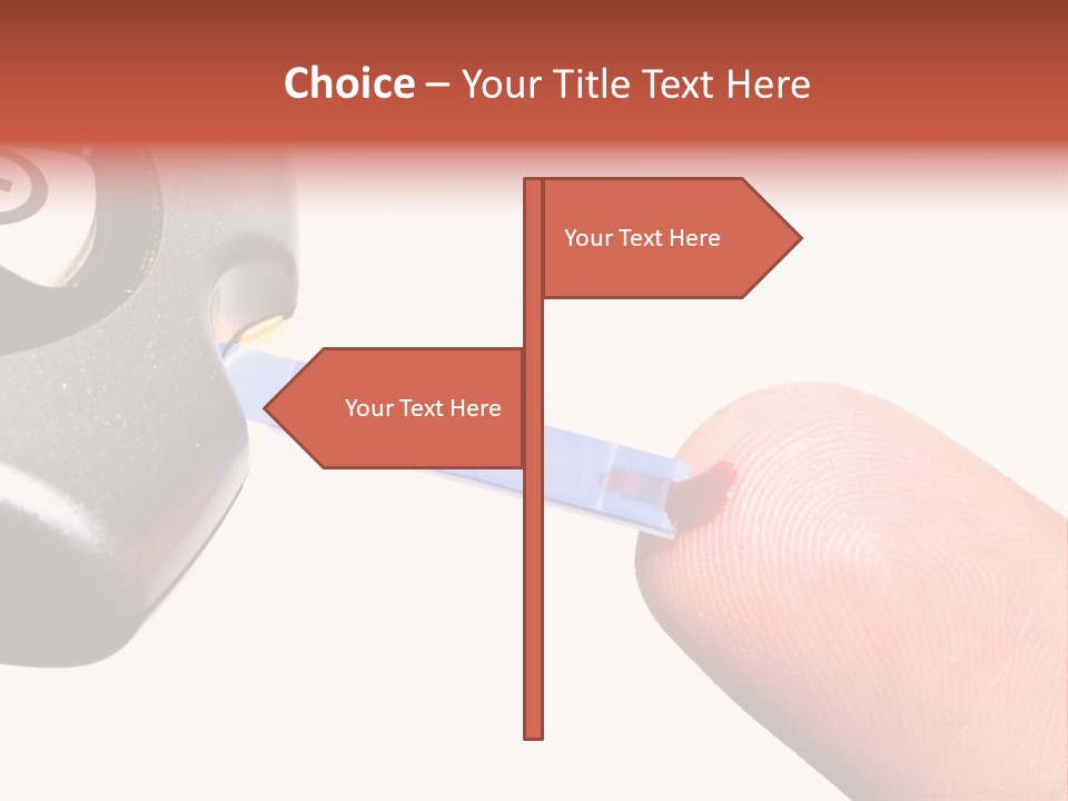 Caucasian Skin Glucometer PowerPoint Template