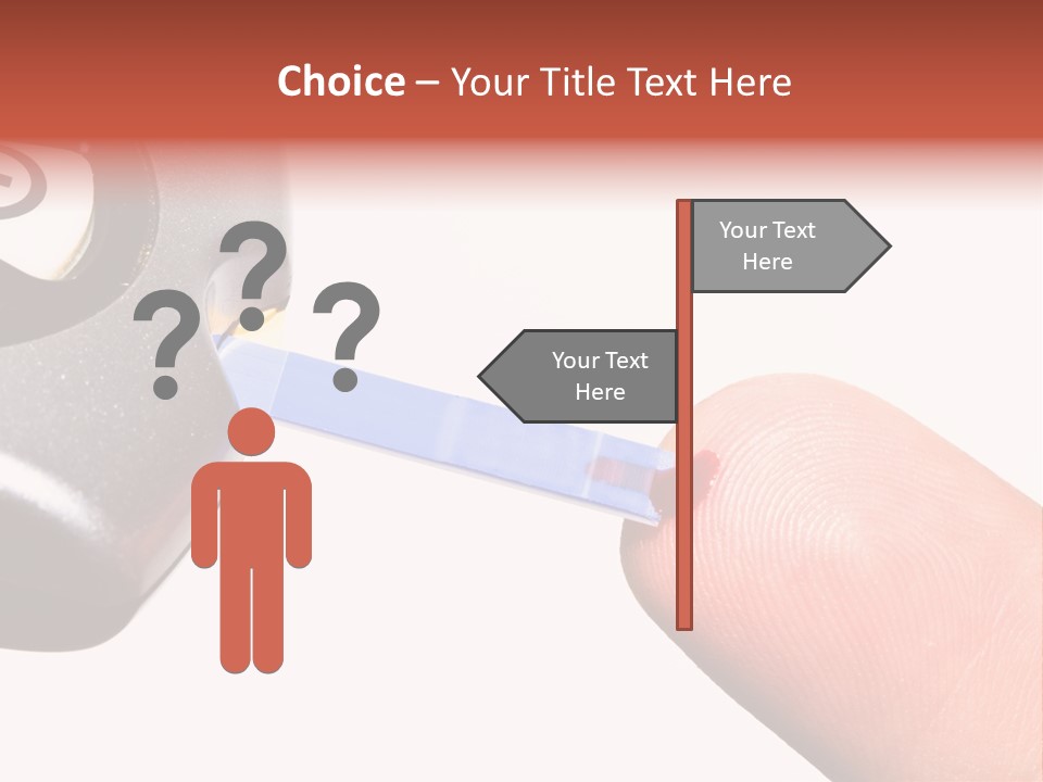 Caucasian Skin Glucometer PowerPoint Template