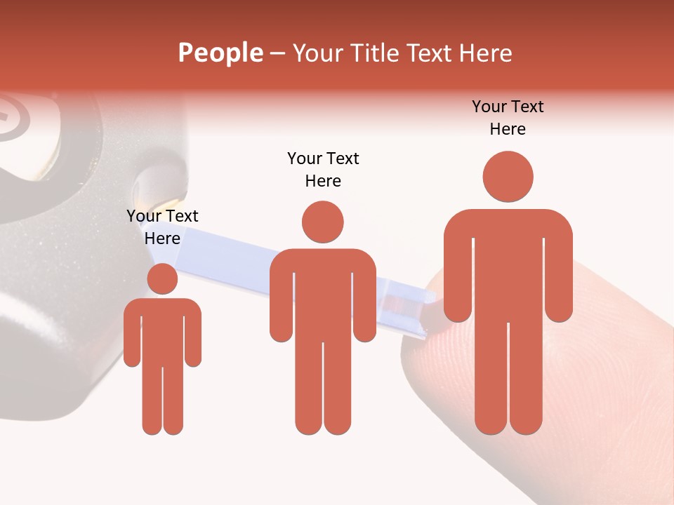 Caucasian Skin Glucometer PowerPoint Template