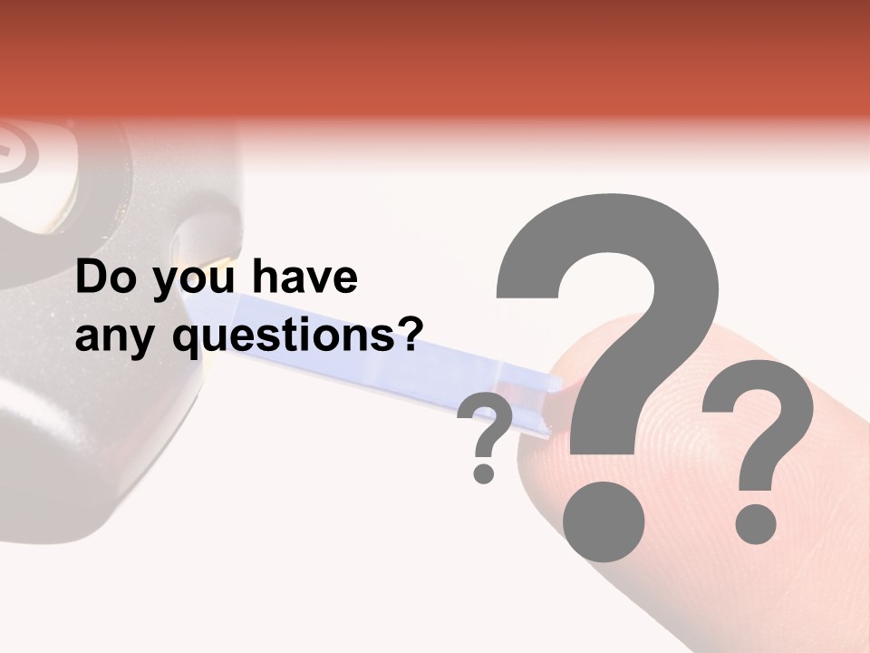 Caucasian Skin Glucometer PowerPoint Template