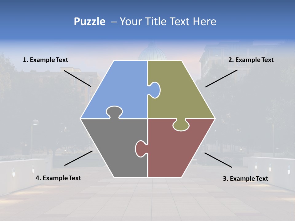 Displacement Brown Hair Touching PowerPoint Template