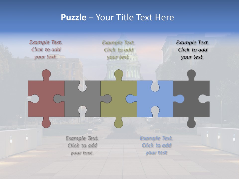 Displacement Brown Hair Touching PowerPoint Template