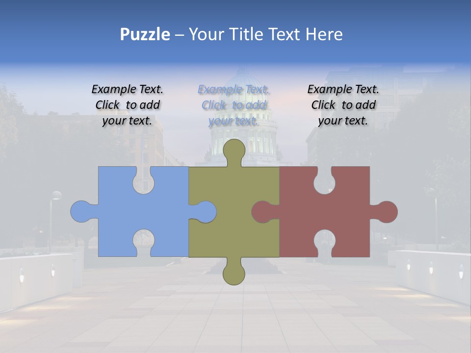 Displacement Brown Hair Touching PowerPoint Template