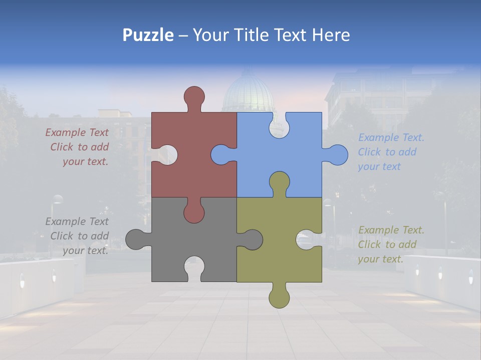 Displacement Brown Hair Touching PowerPoint Template