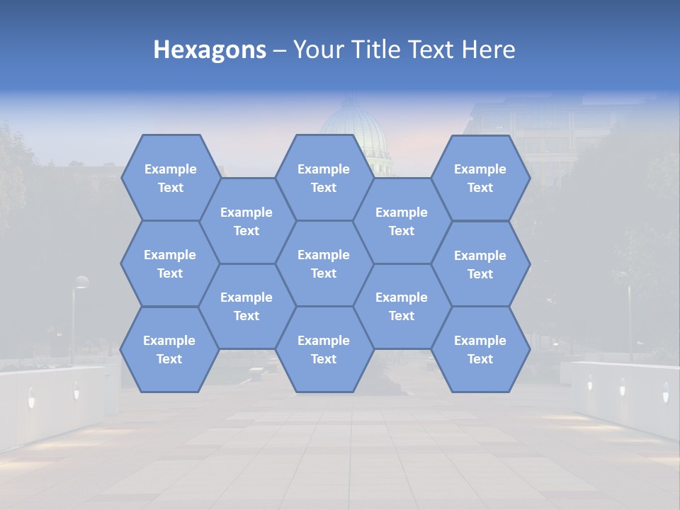 Displacement Brown Hair Touching PowerPoint Template