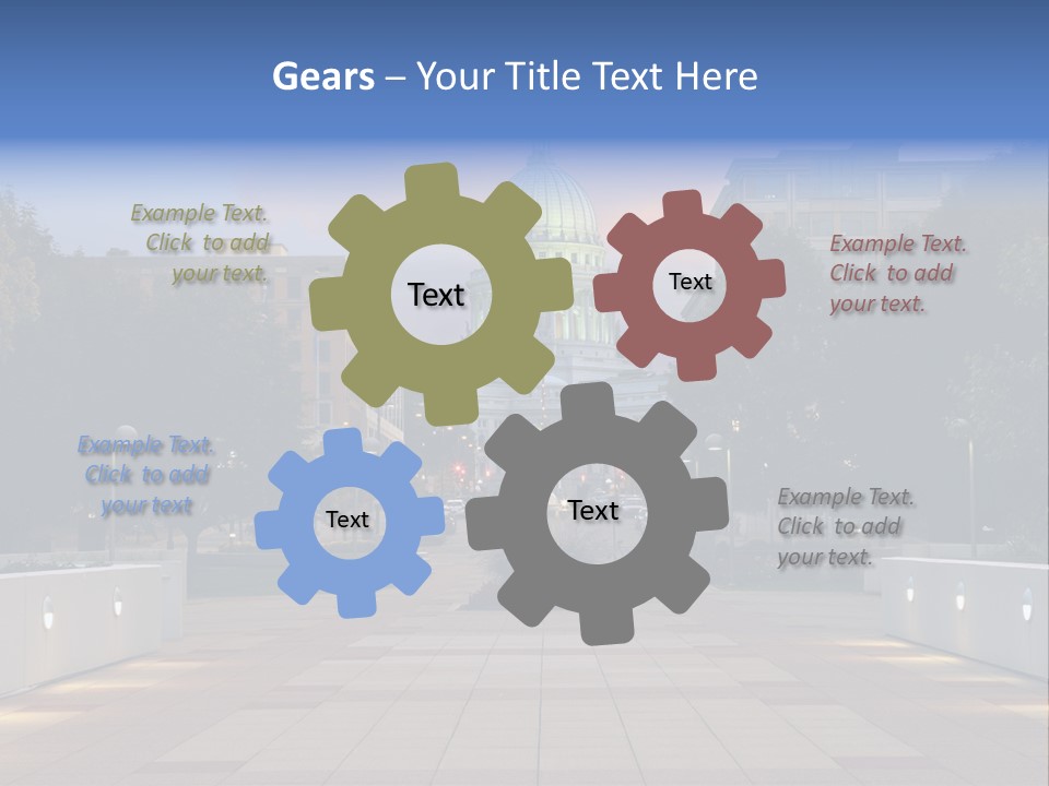 Displacement Brown Hair Touching PowerPoint Template