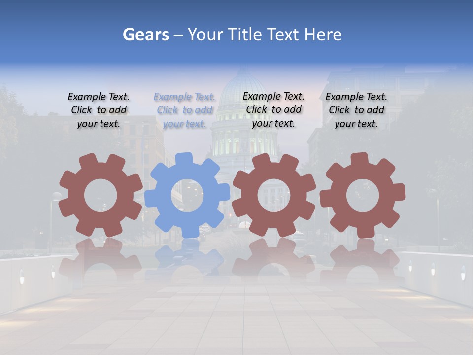 Displacement Brown Hair Touching PowerPoint Template