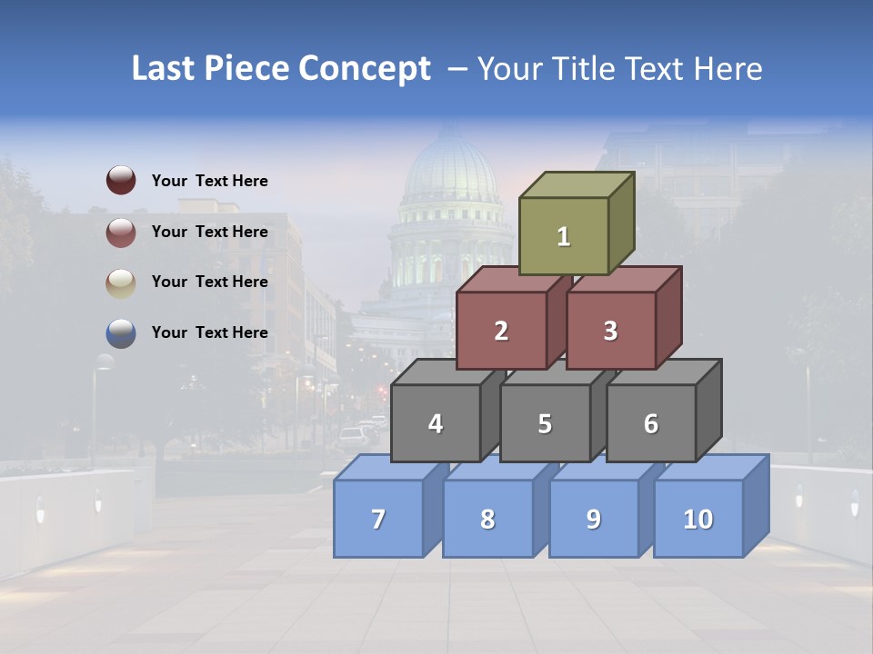 Displacement Brown Hair Touching PowerPoint Template