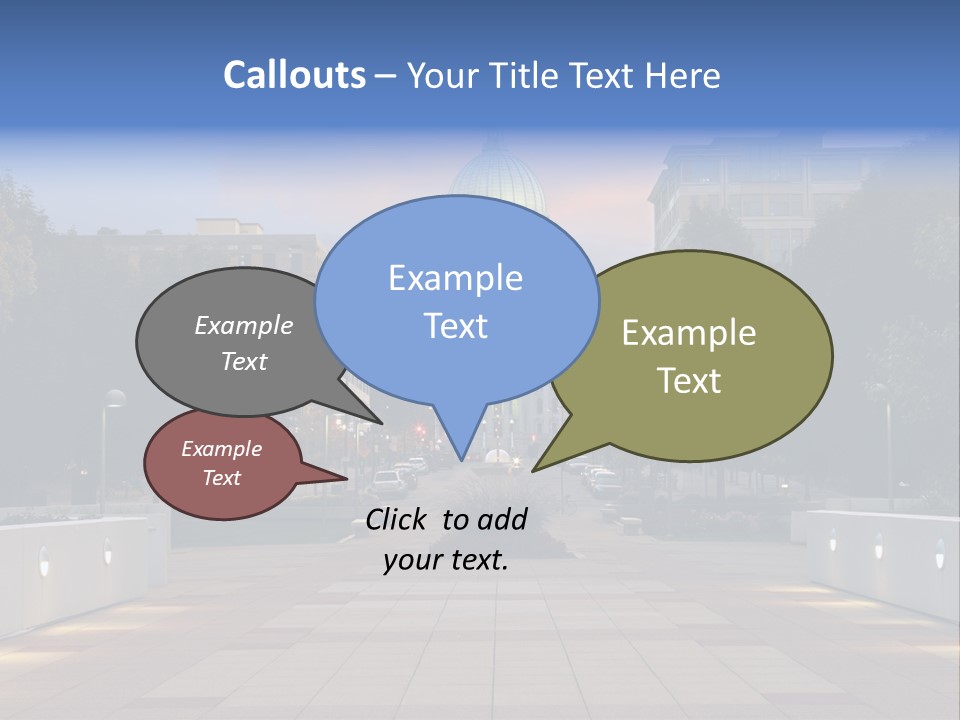 Displacement Brown Hair Touching PowerPoint Template