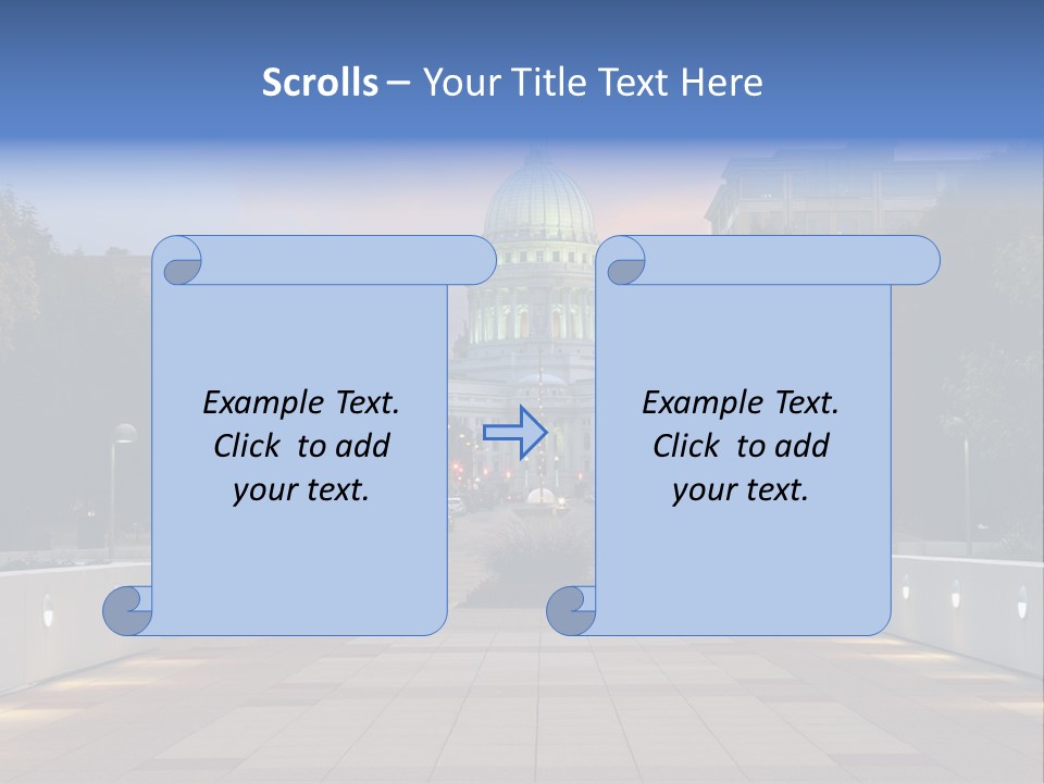 Displacement Brown Hair Touching PowerPoint Template