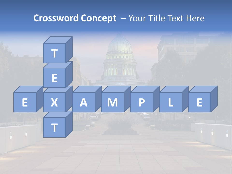 Displacement Brown Hair Touching PowerPoint Template