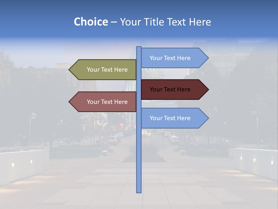 Displacement Brown Hair Touching PowerPoint Template