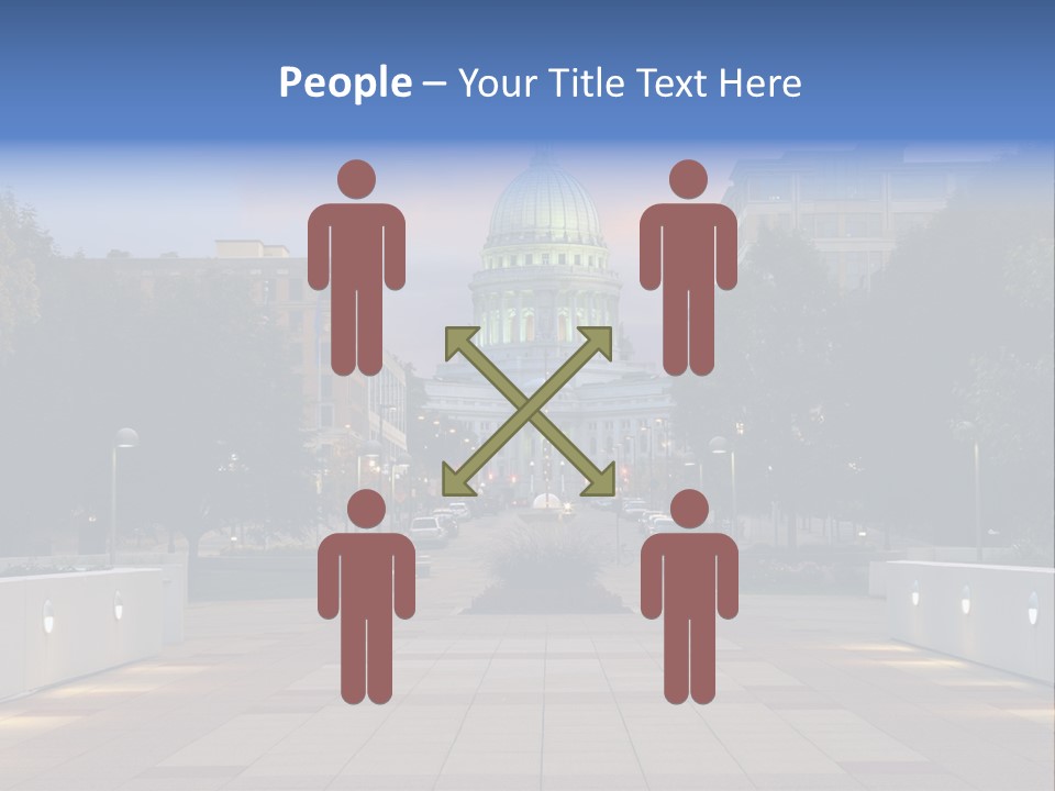 Displacement Brown Hair Touching PowerPoint Template