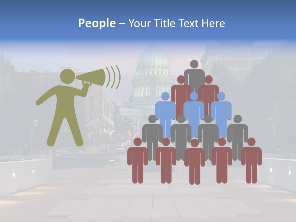 Displacement Brown Hair Touching PowerPoint Template