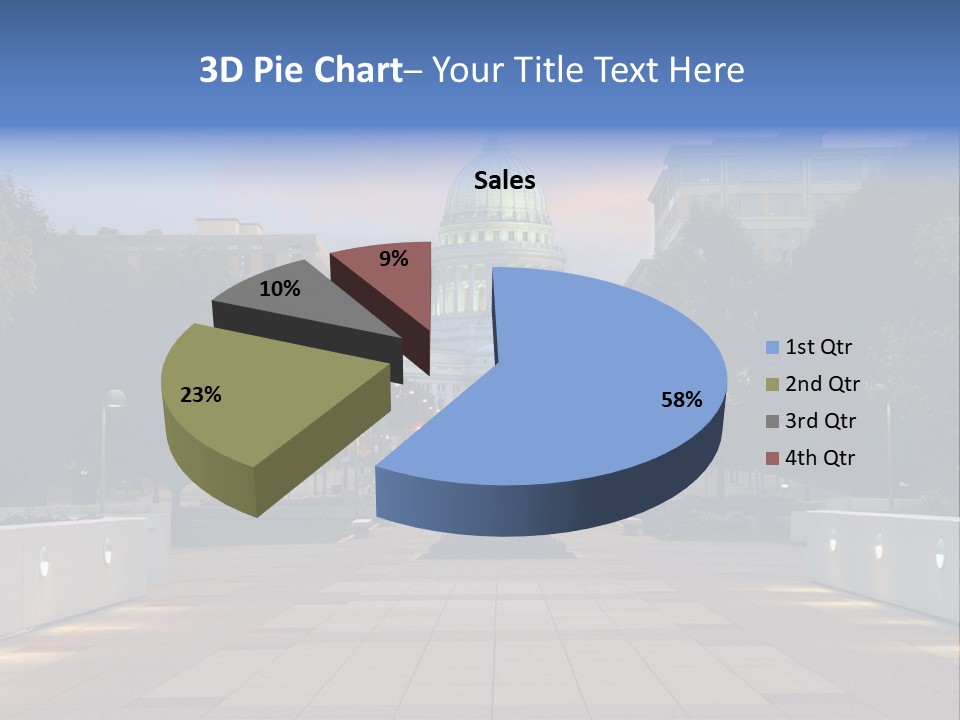 Displacement Brown Hair Touching PowerPoint Template