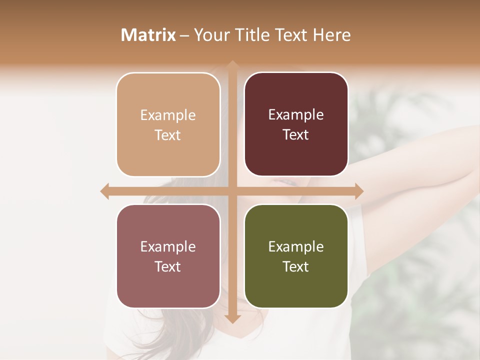 Displacement Brown Hair Touching PowerPoint Template