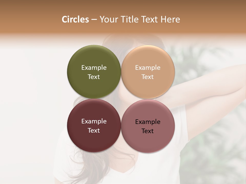 Displacement Brown Hair Touching PowerPoint Template