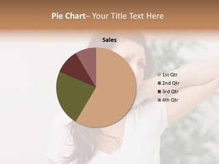Displacement Brown Hair Touching PowerPoint Template