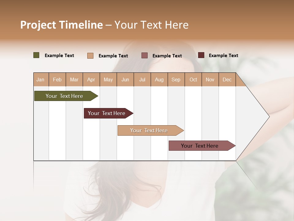 Displacement Brown Hair Touching PowerPoint Template